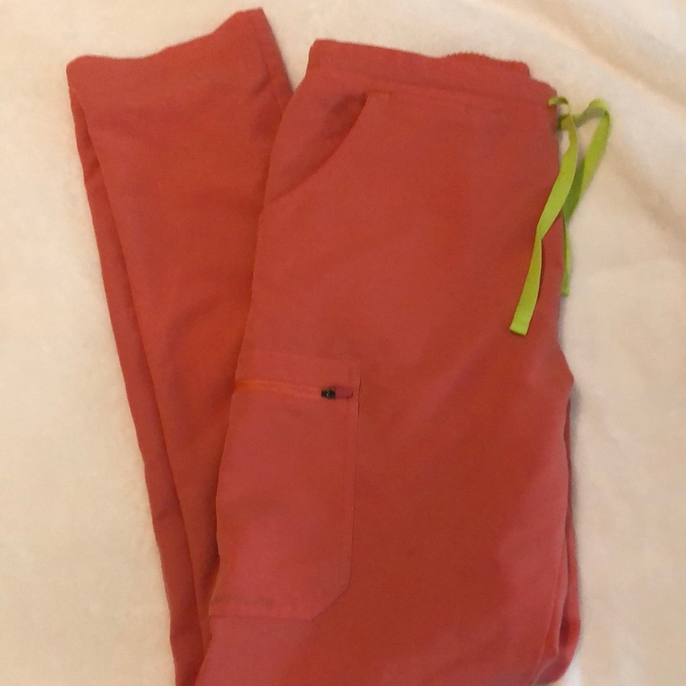 FIGS Hot Coral Yola Scrub Pants